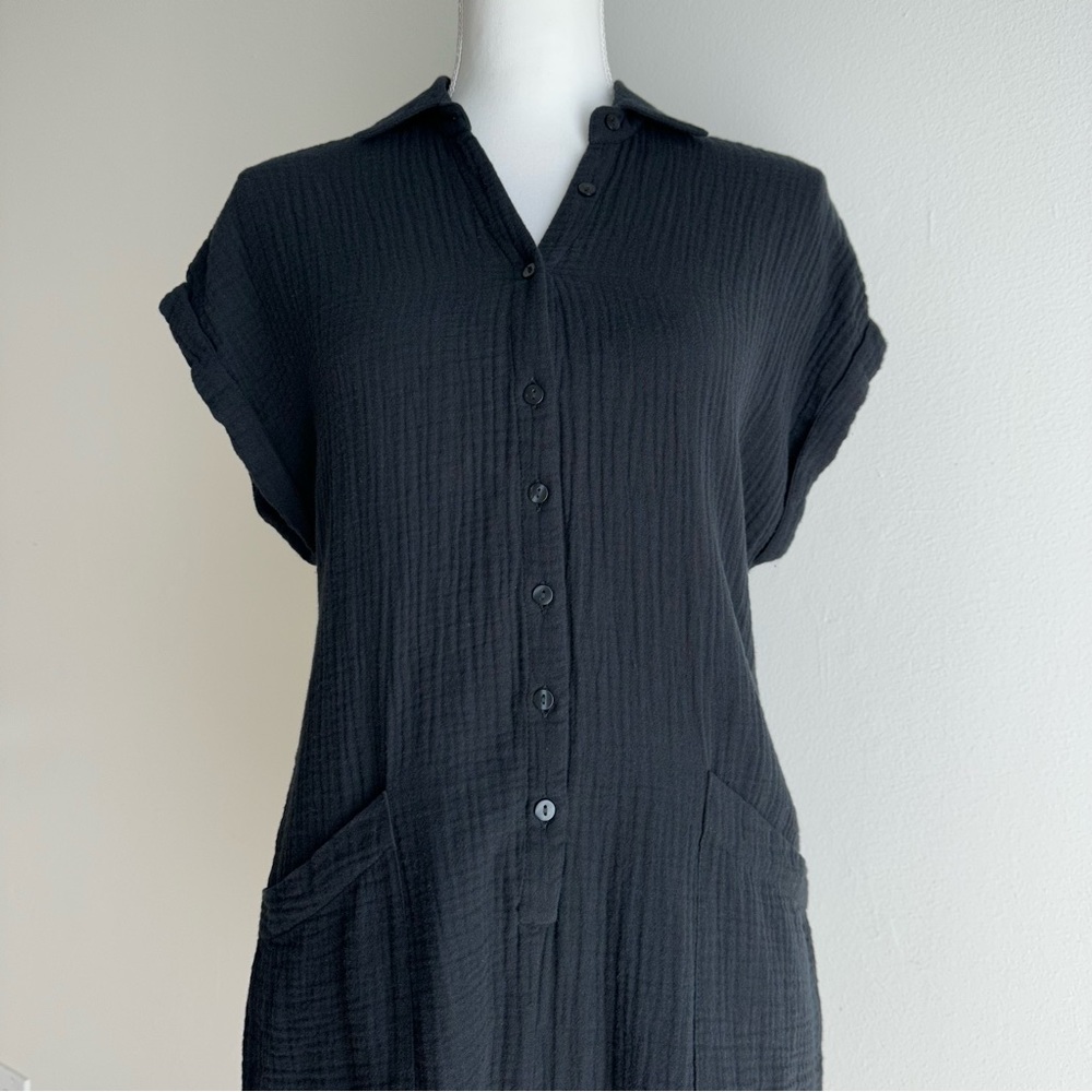 NEW without tags L SPACE Mika Romper Mini Short Black Cotton Women’s Size XS NWT - Picture 5 of 7